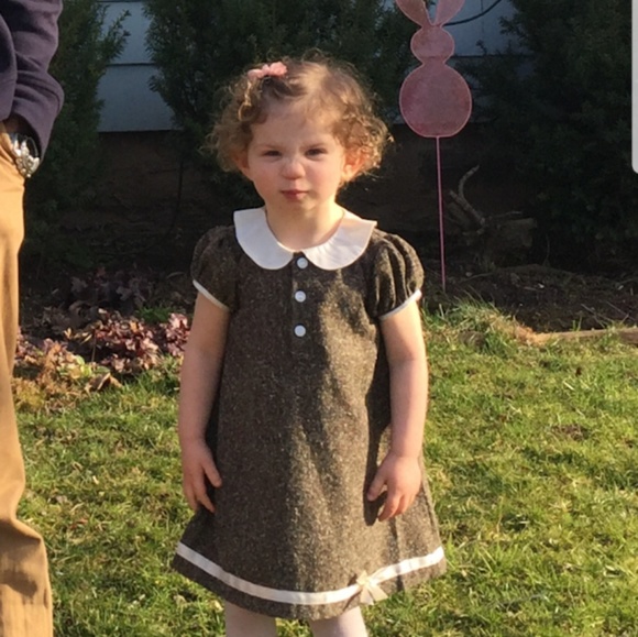 Brown Tweed wool dress - Picture 2 of 2